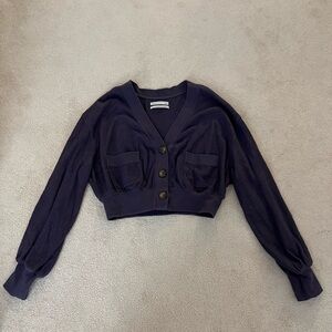 Urban Outfitters Deep Blue Textured Cardigan